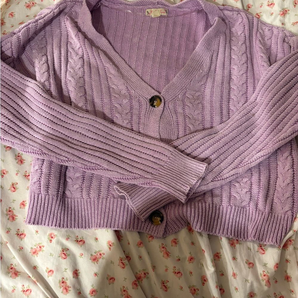 ITS ONE TIME magenta cardigan